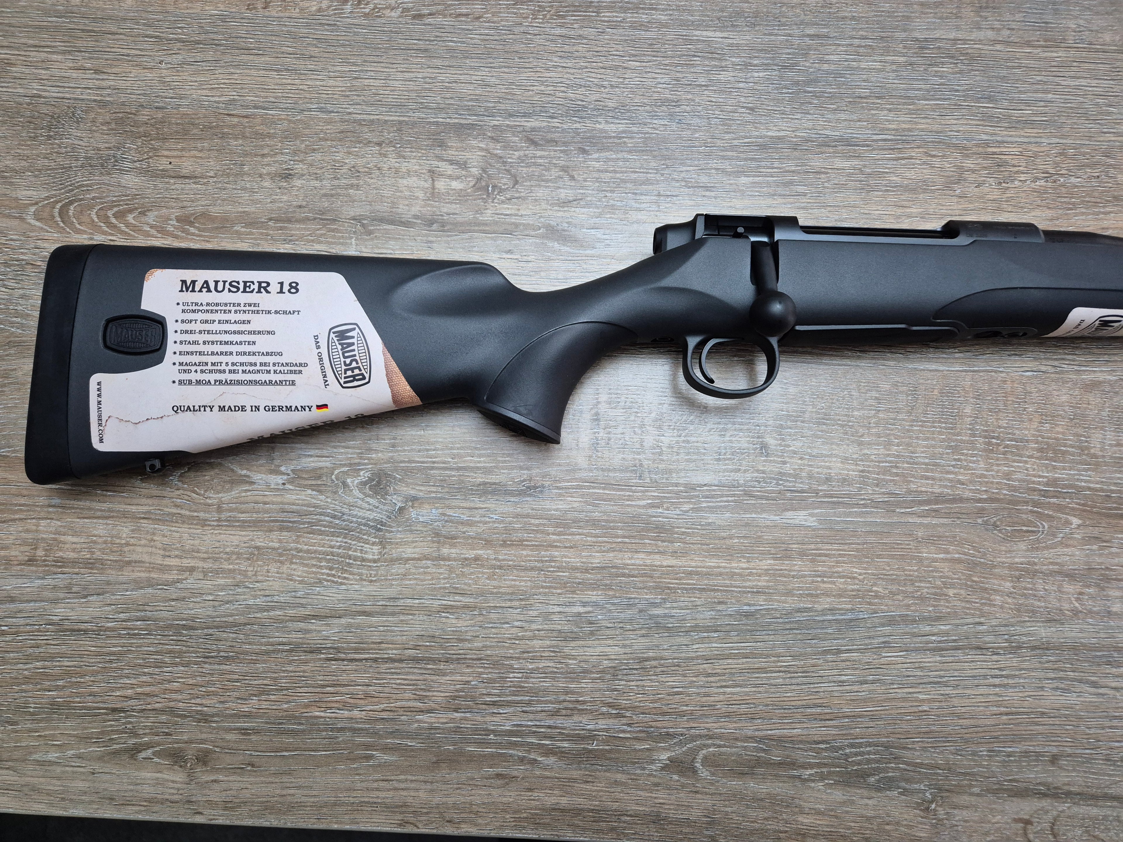 Carabina Mauser M18, cal 223 rem, 56cm, pat sintetic, filet 15x1