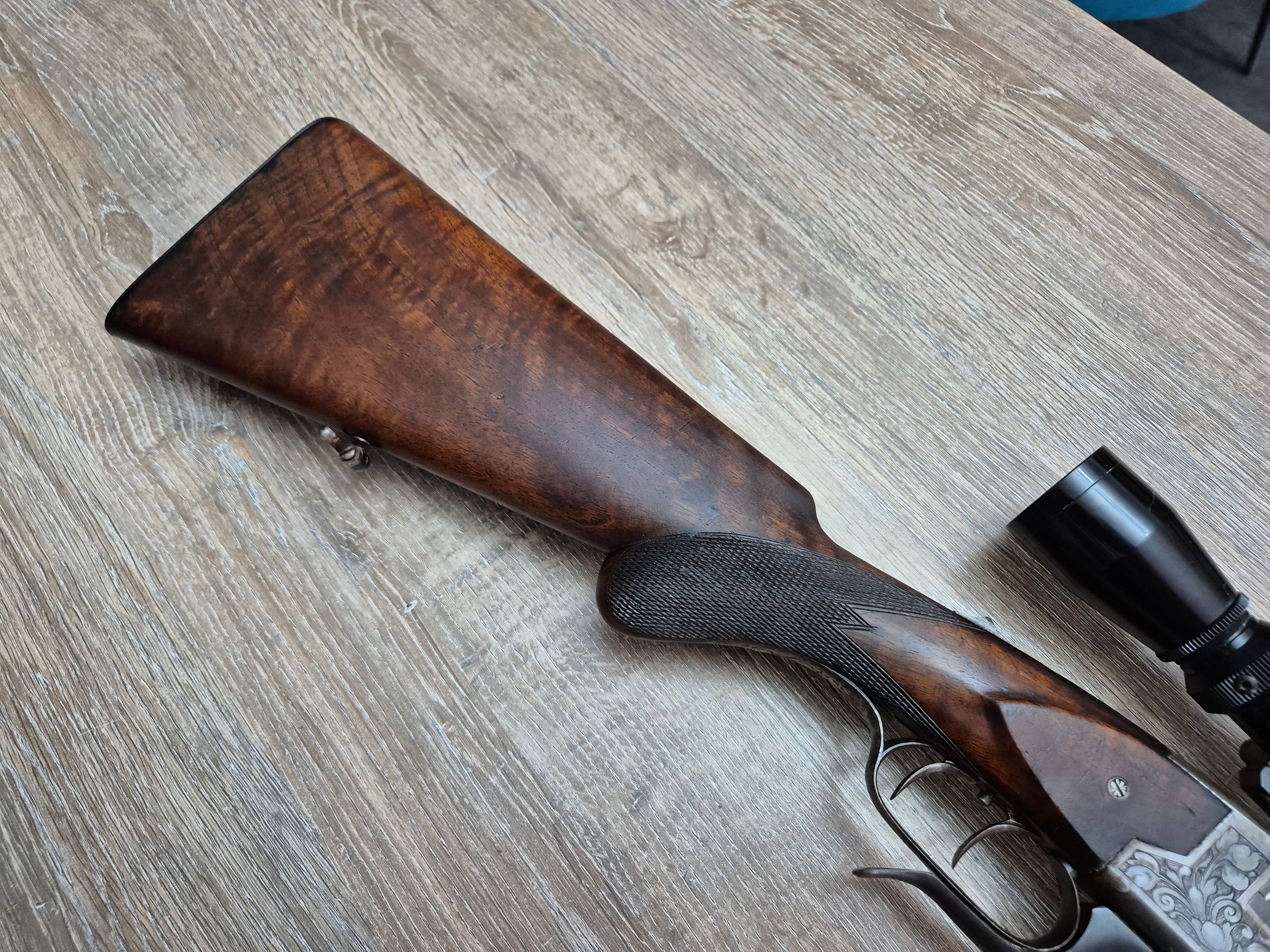 Basculanta kipplauf Meffert Suhl, cal 9,3x72R, teava octogonala, luneta