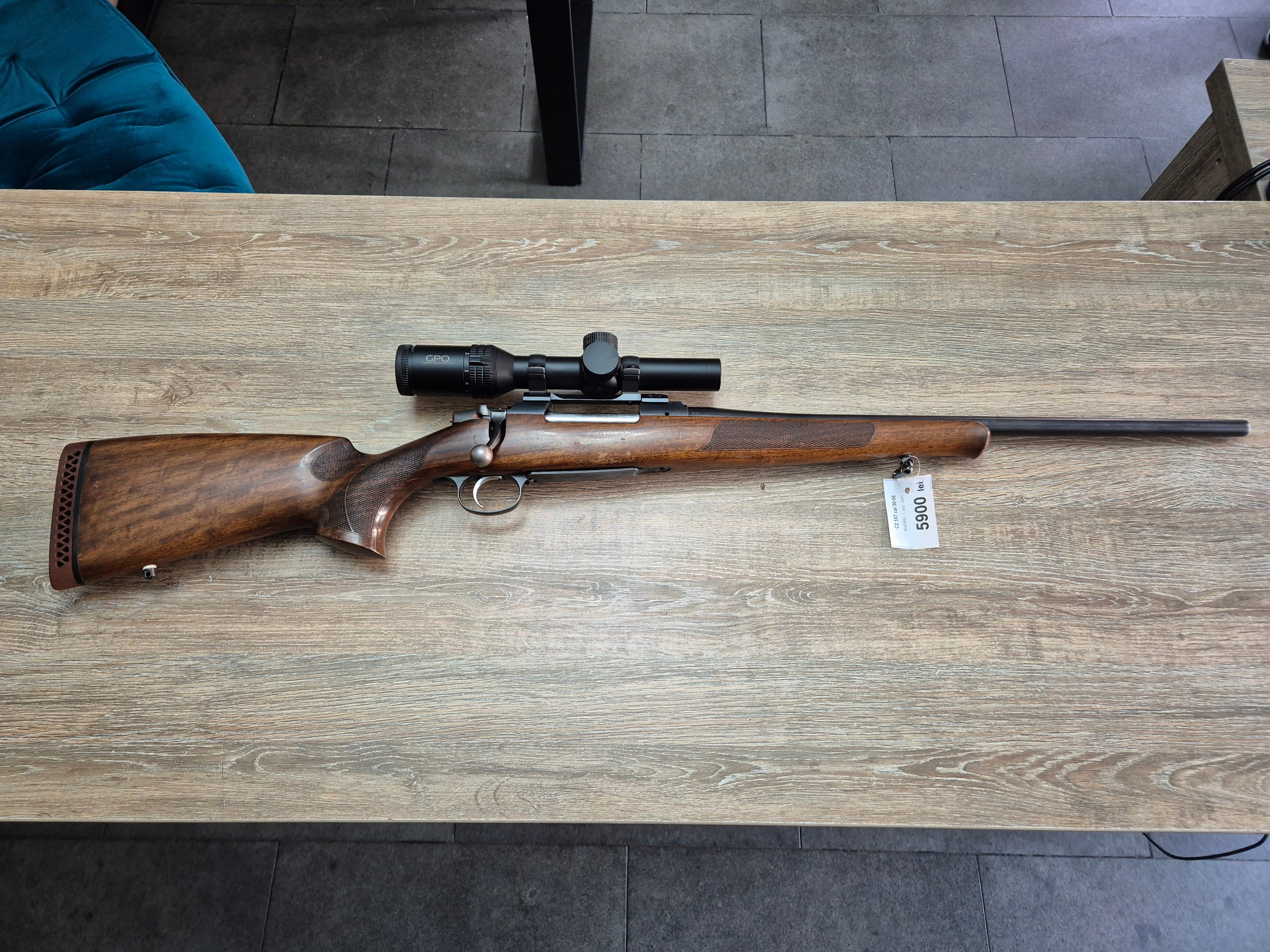 Carabina CZ 557, cal 30-06, teava 52cm, luneta GPO 1-6x24i