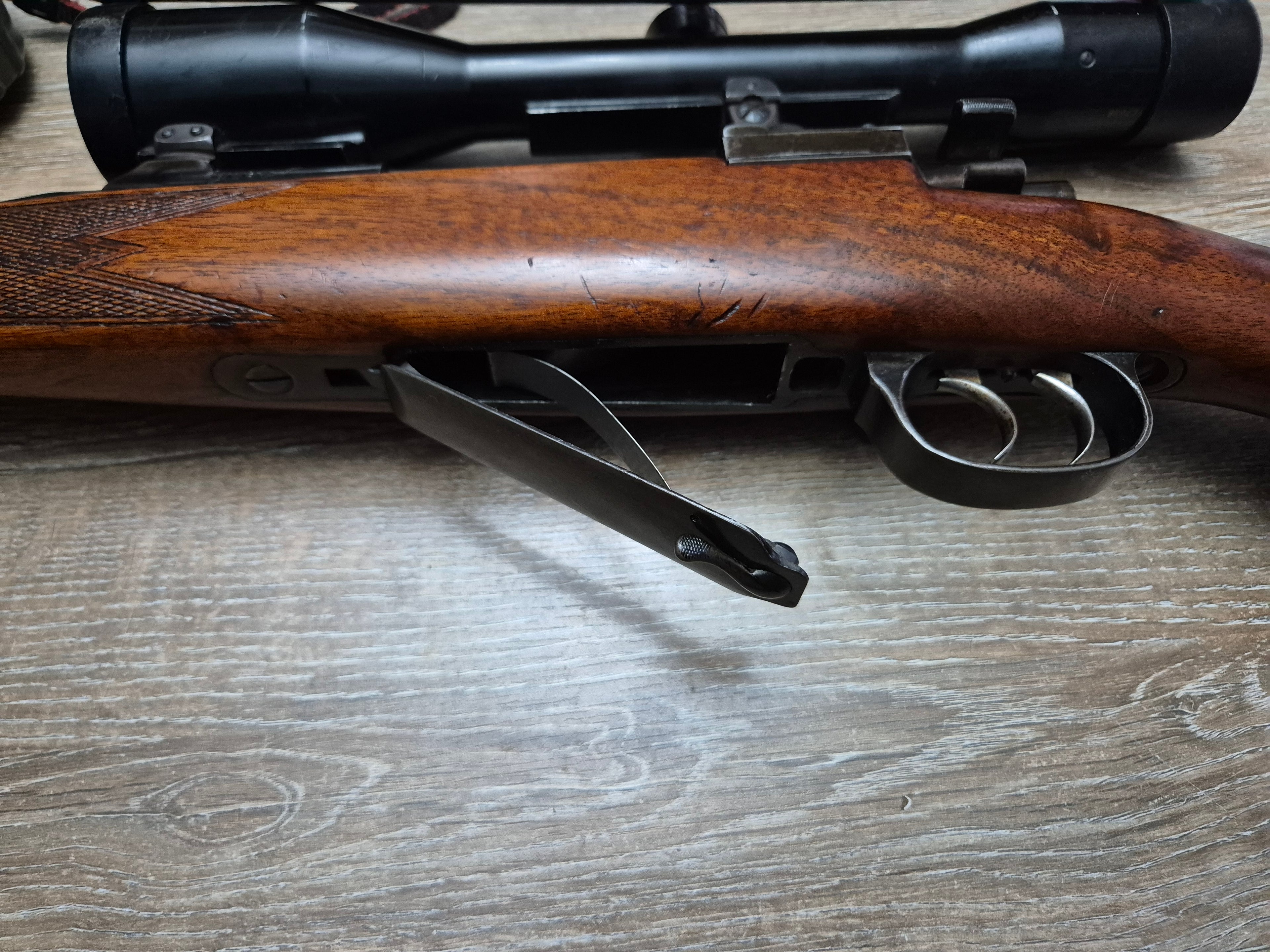 Carabina Schmidt, cal 7x57, teava 60cm, luneta 6x42