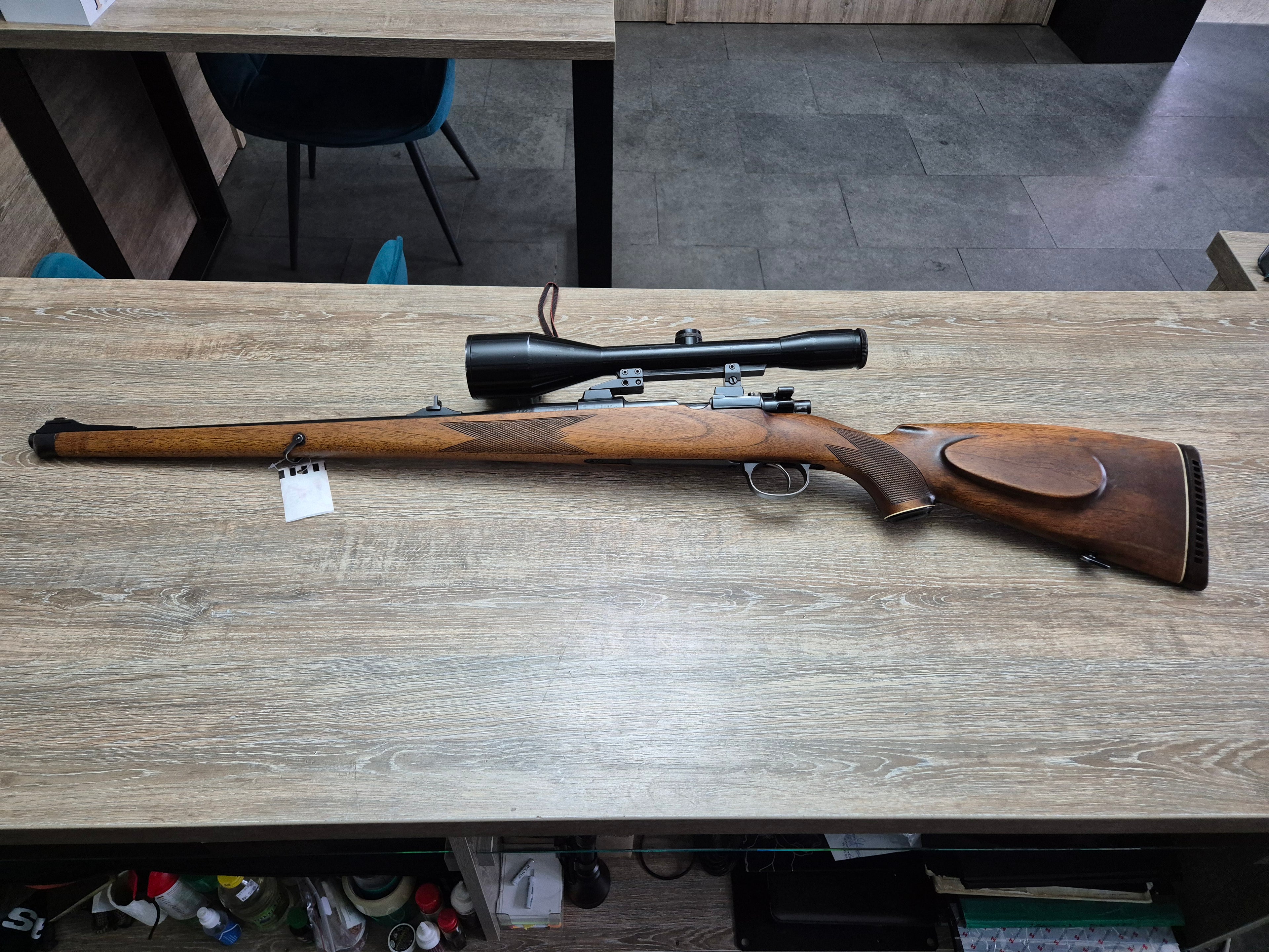 Carabina Frankonia, cal 7x57, 53cm, pat lemn Stutzen