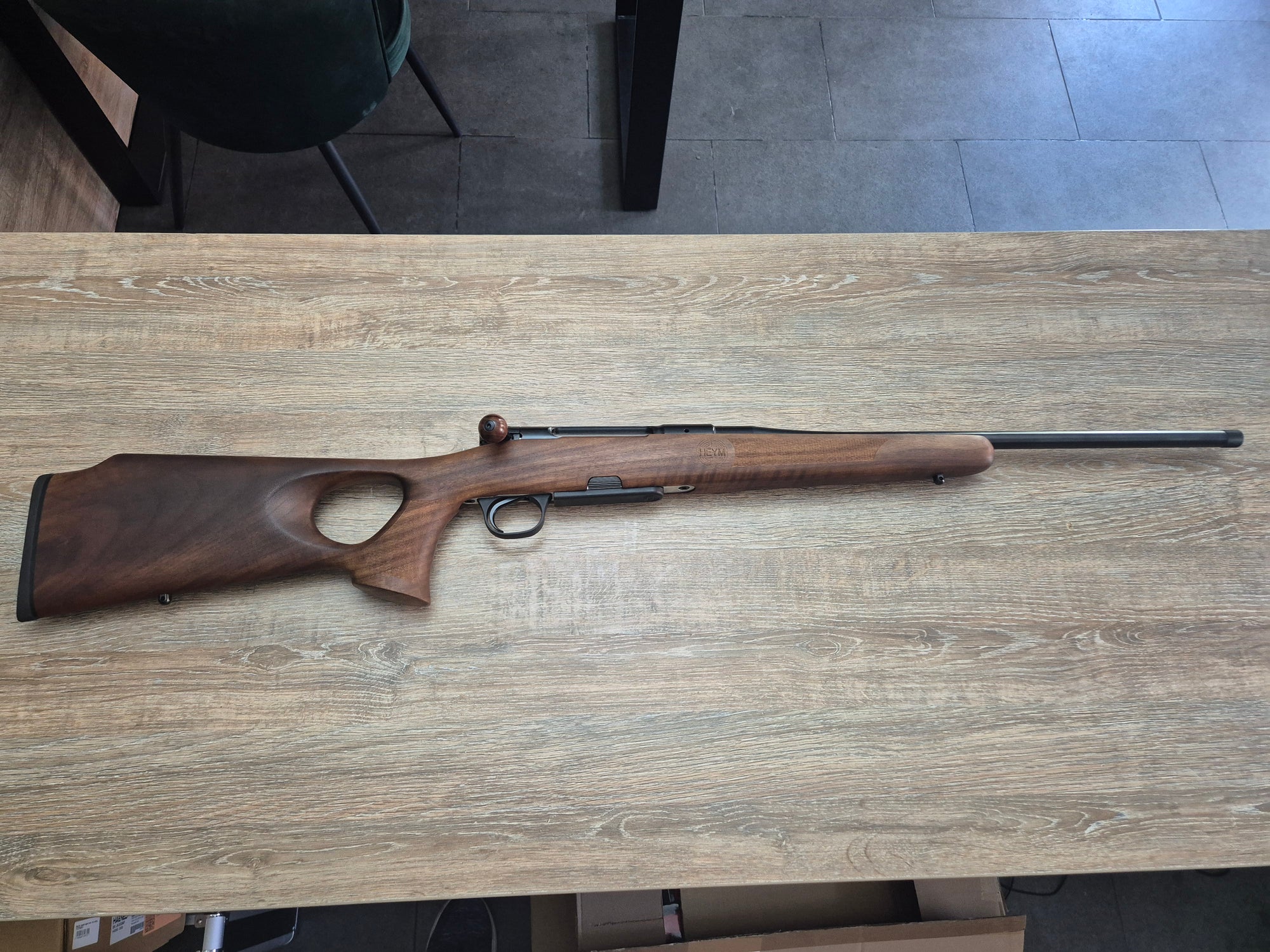 Carabina Heym SR30 Ranger-T cal 8x57 JS, 50cm, inchidere liniara, pat lemn