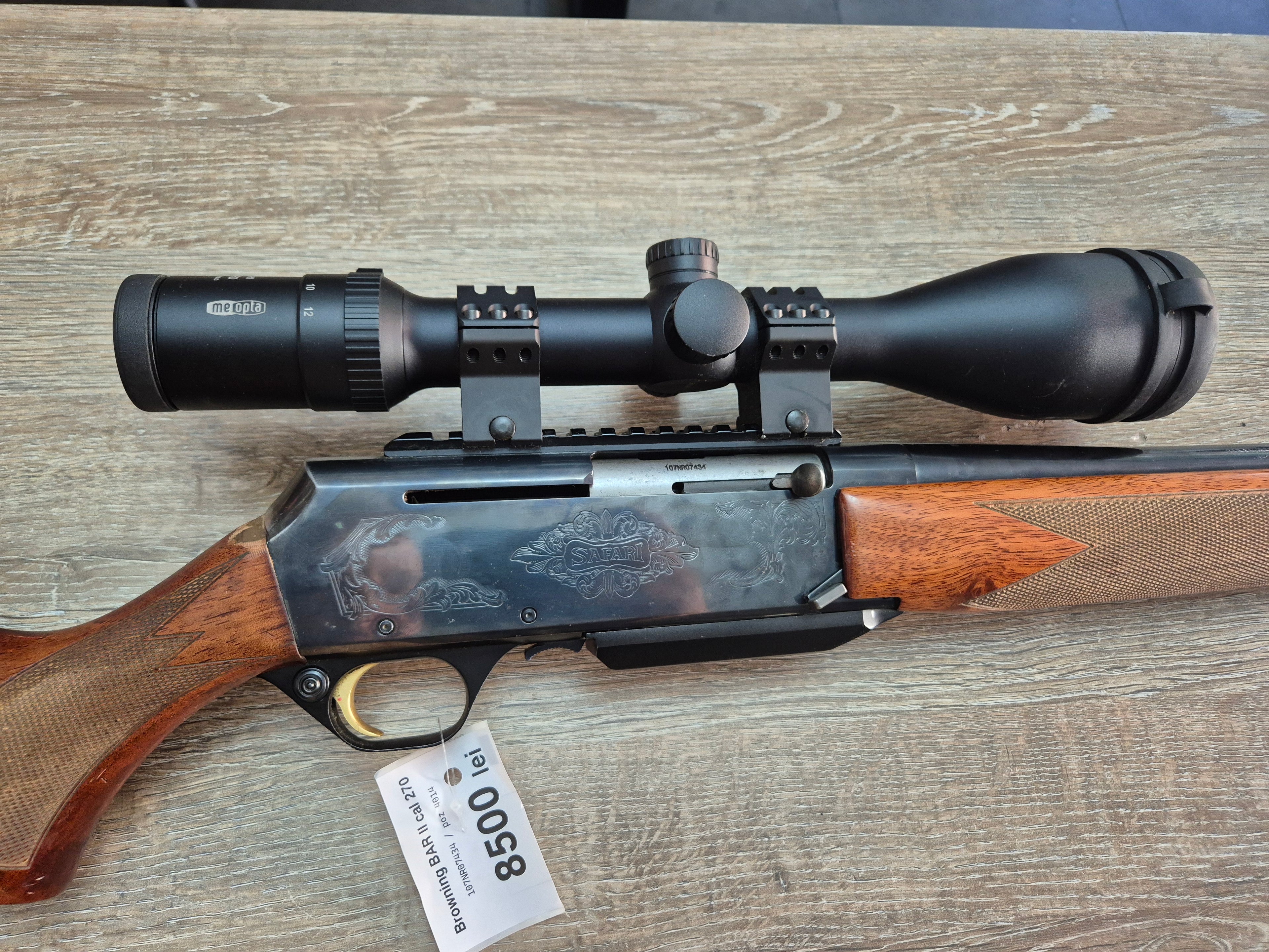 Carabina semiauto Browning BAR II, cal 270 win, luneta Meopta Meostar 3-12x56