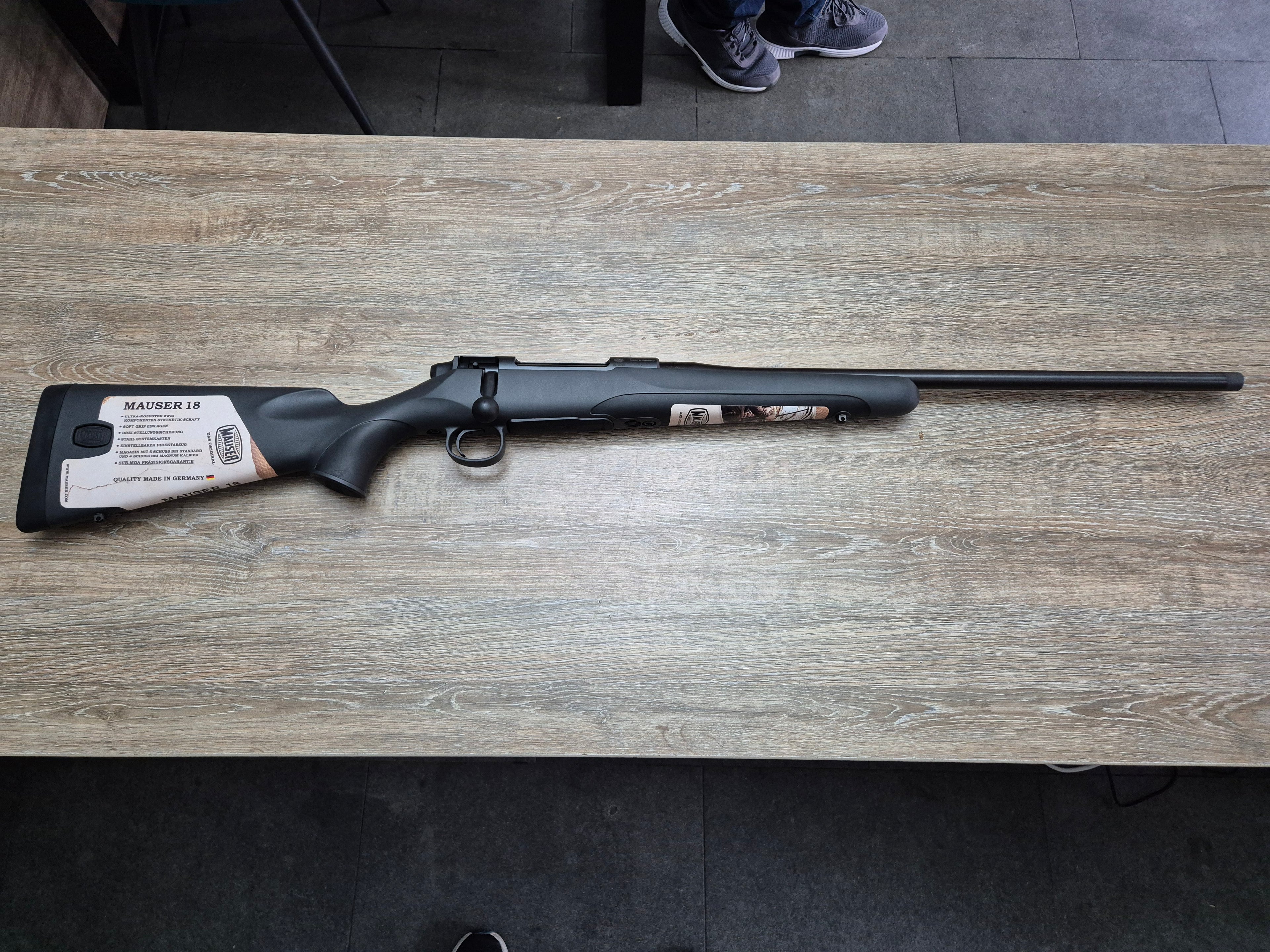 Carabina Mauser M18, cal 223 rem, 56cm, pat sintetic, filet 15x1