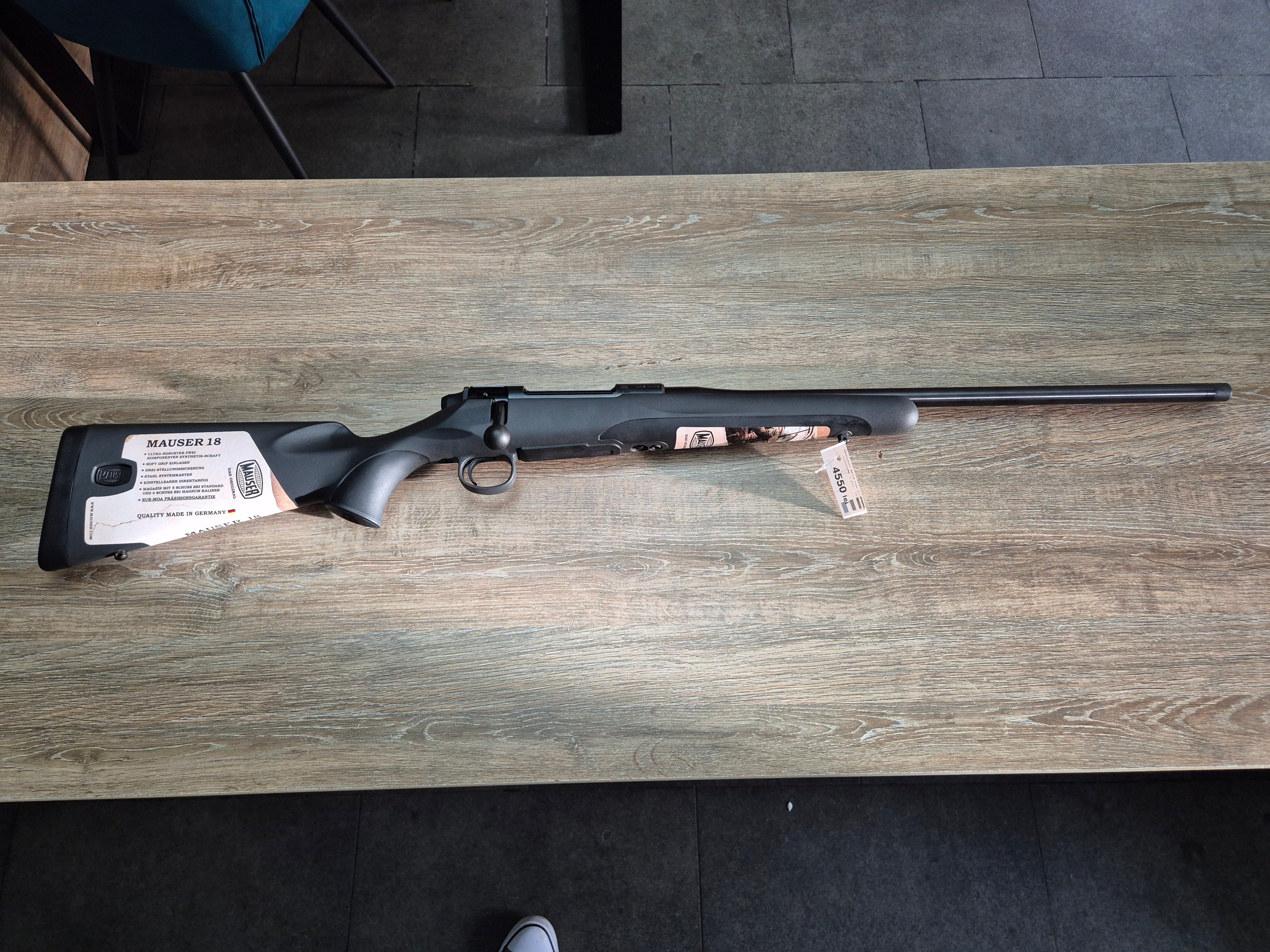 Carabina Mauser M18, cal 270 win, 53cm, pat sintetic, filet