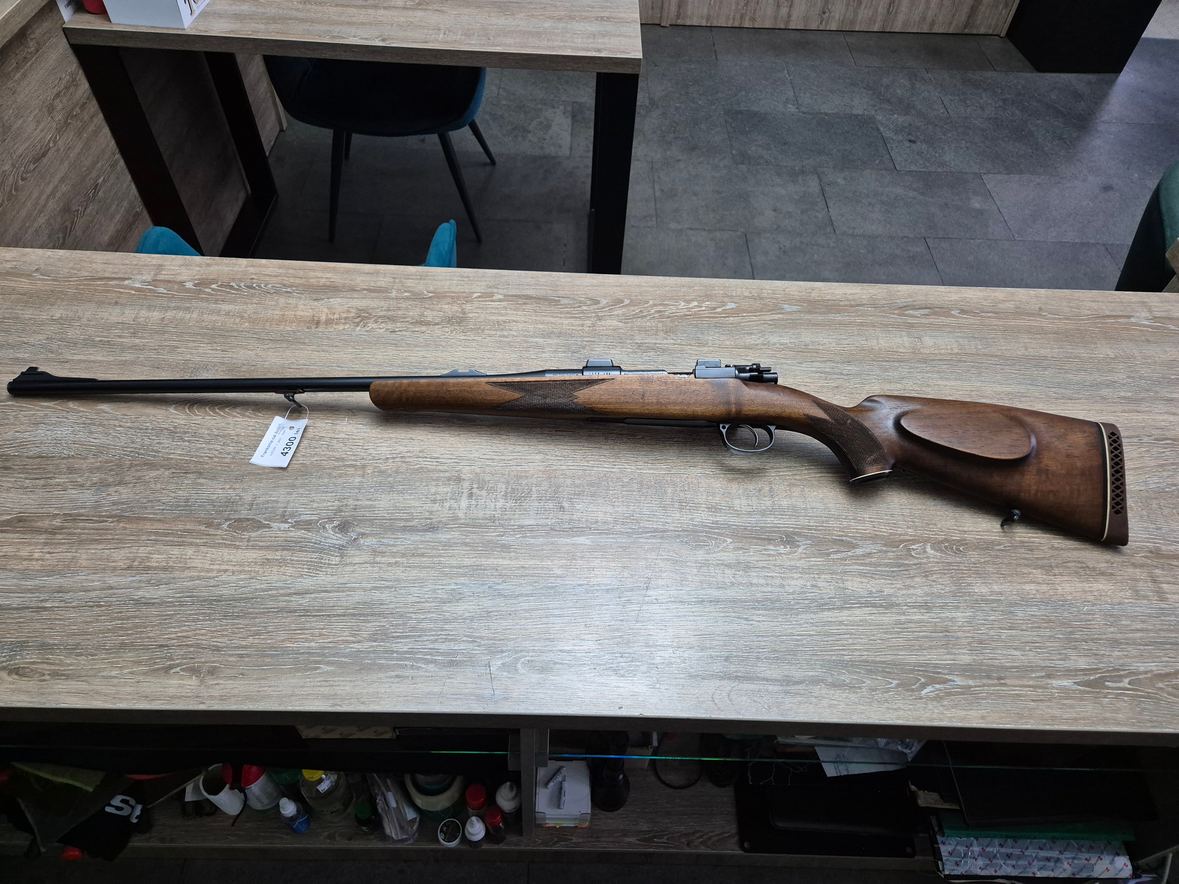Carabina Frankonia, teava 65cm, cal 8x68S, pat lemn