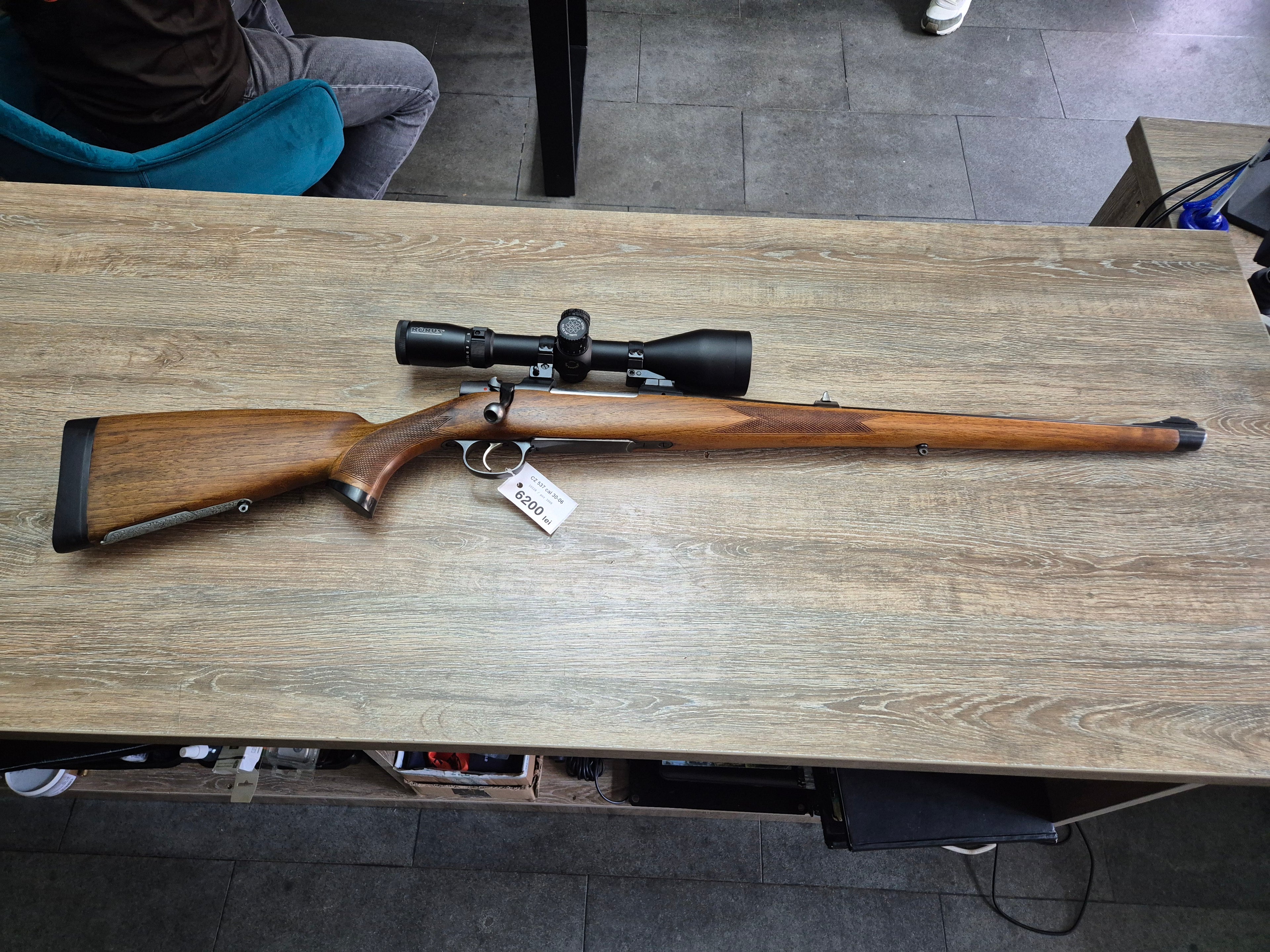 Carabina CZ 537, cal 30-06, pat stutzen, luneta noua 3-12x56