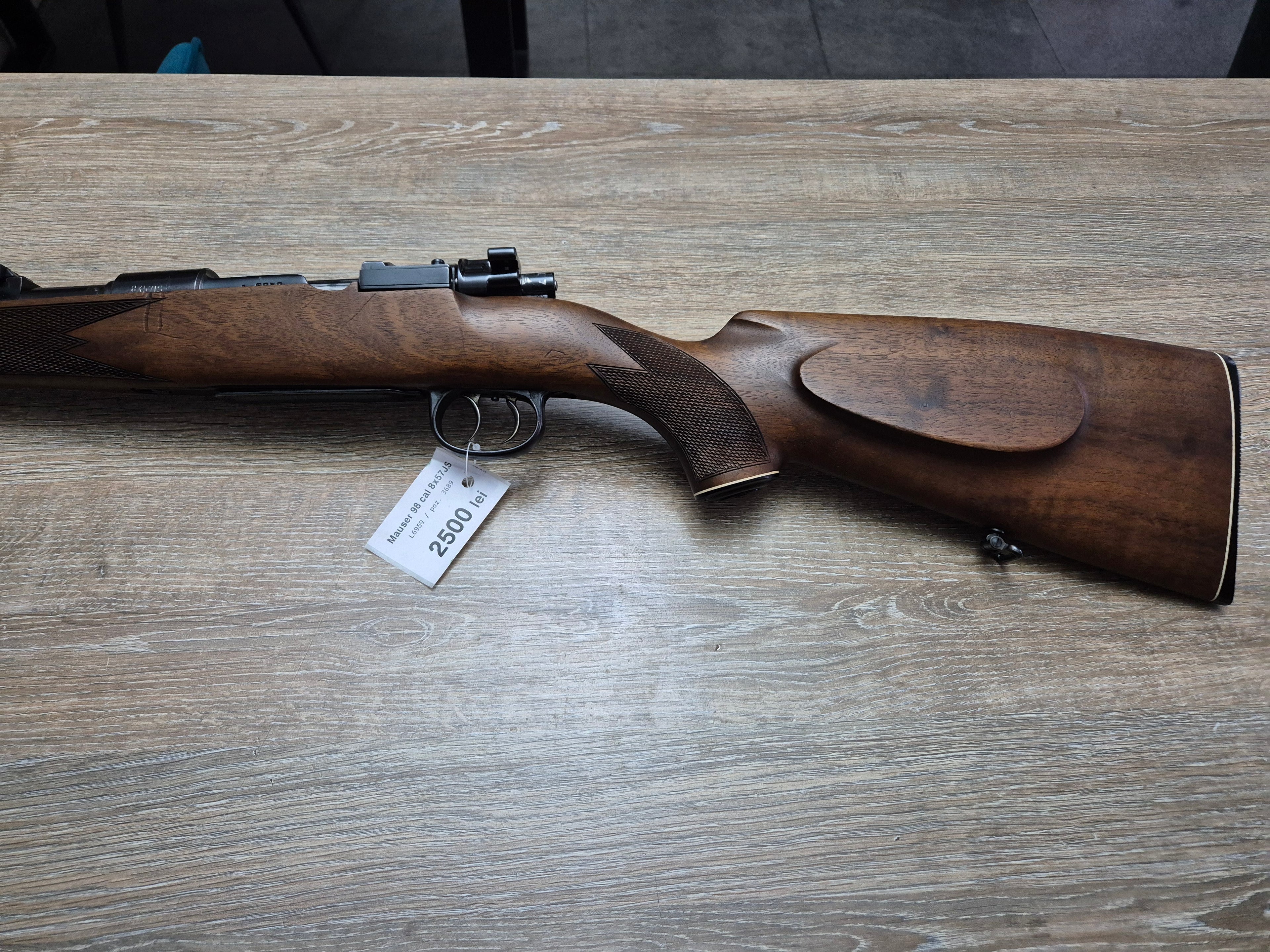 Carabina Mauser 98, cal 8x57JS, teava 60cm, cătări