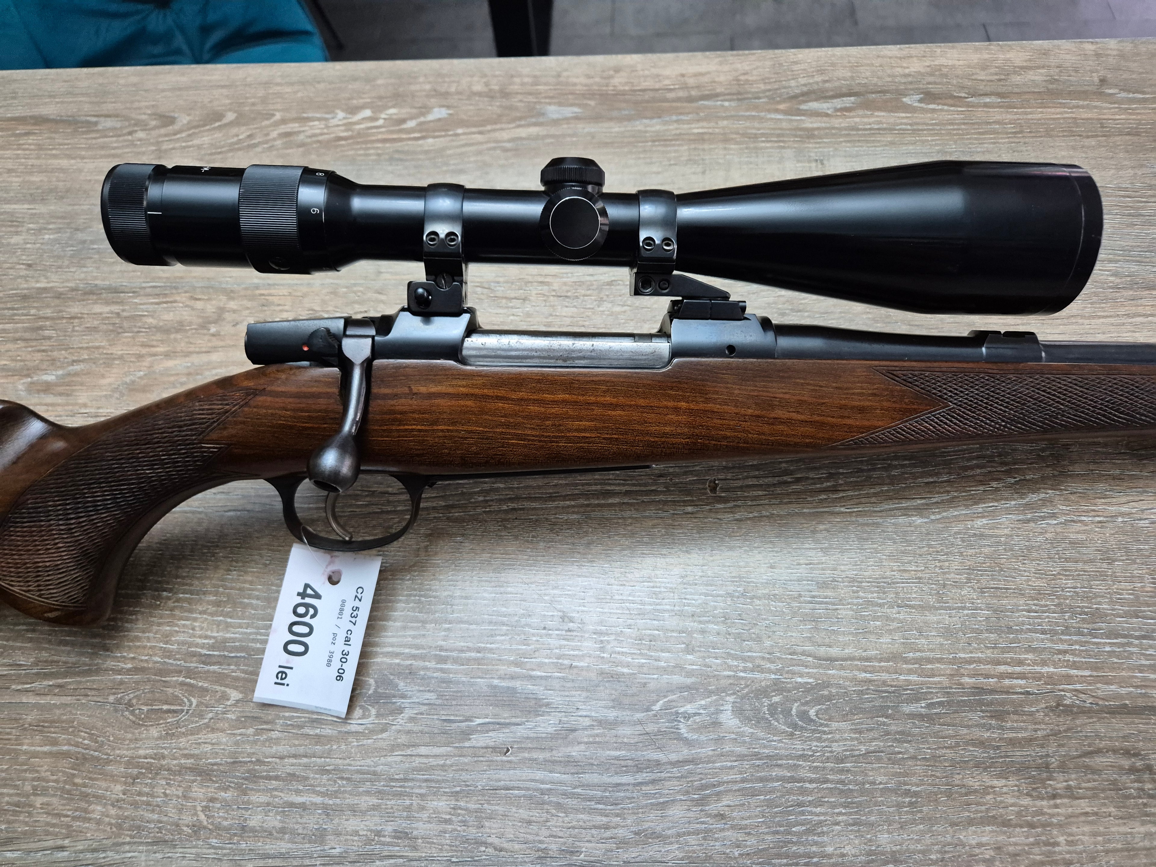 Carabina CZ 537, cal 30-06, teava 48cm, luneta 3-12x56