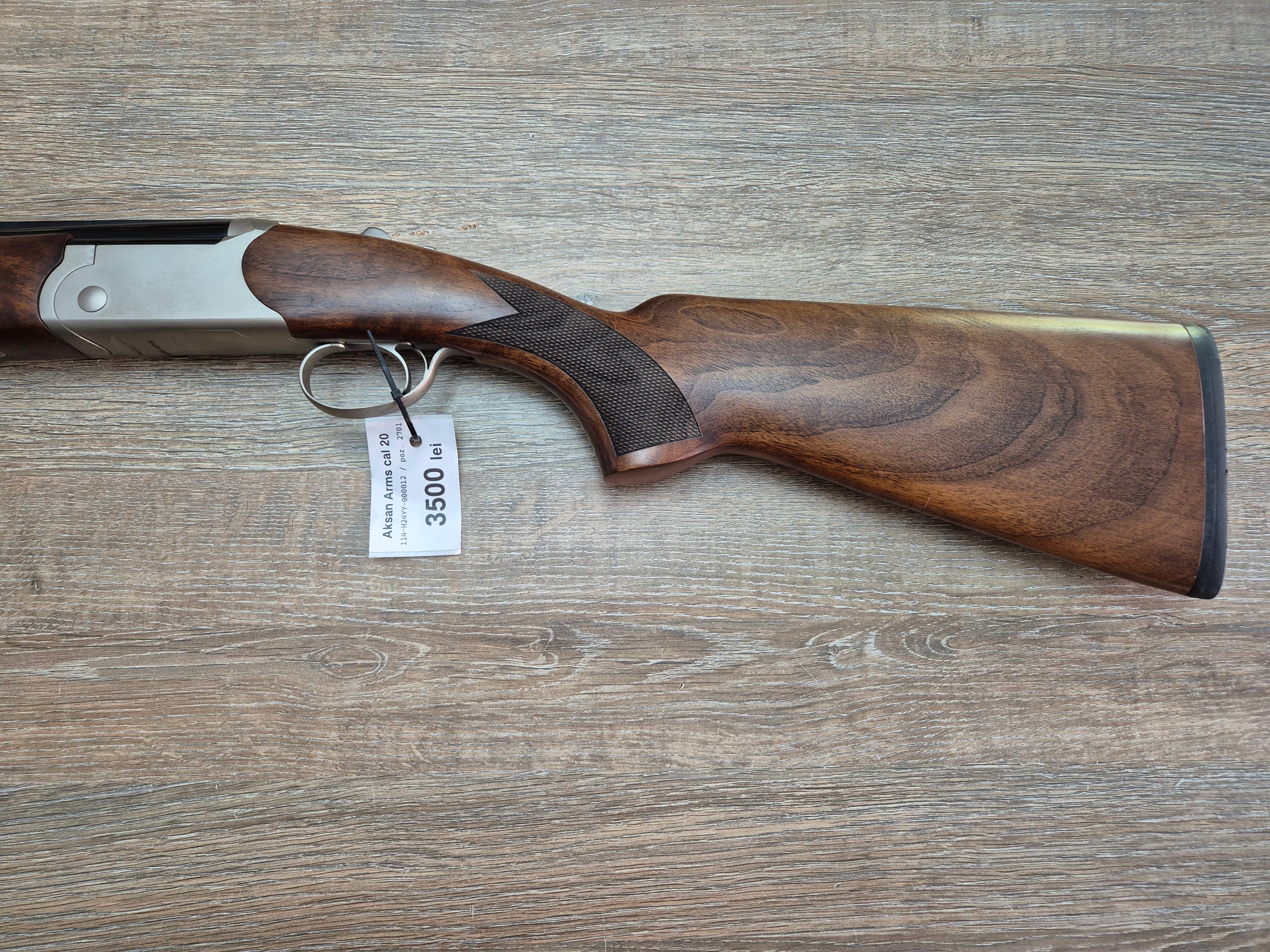 Bock Aksan Arms, cal 20/76, tevi 71cm, pat lemn, silver