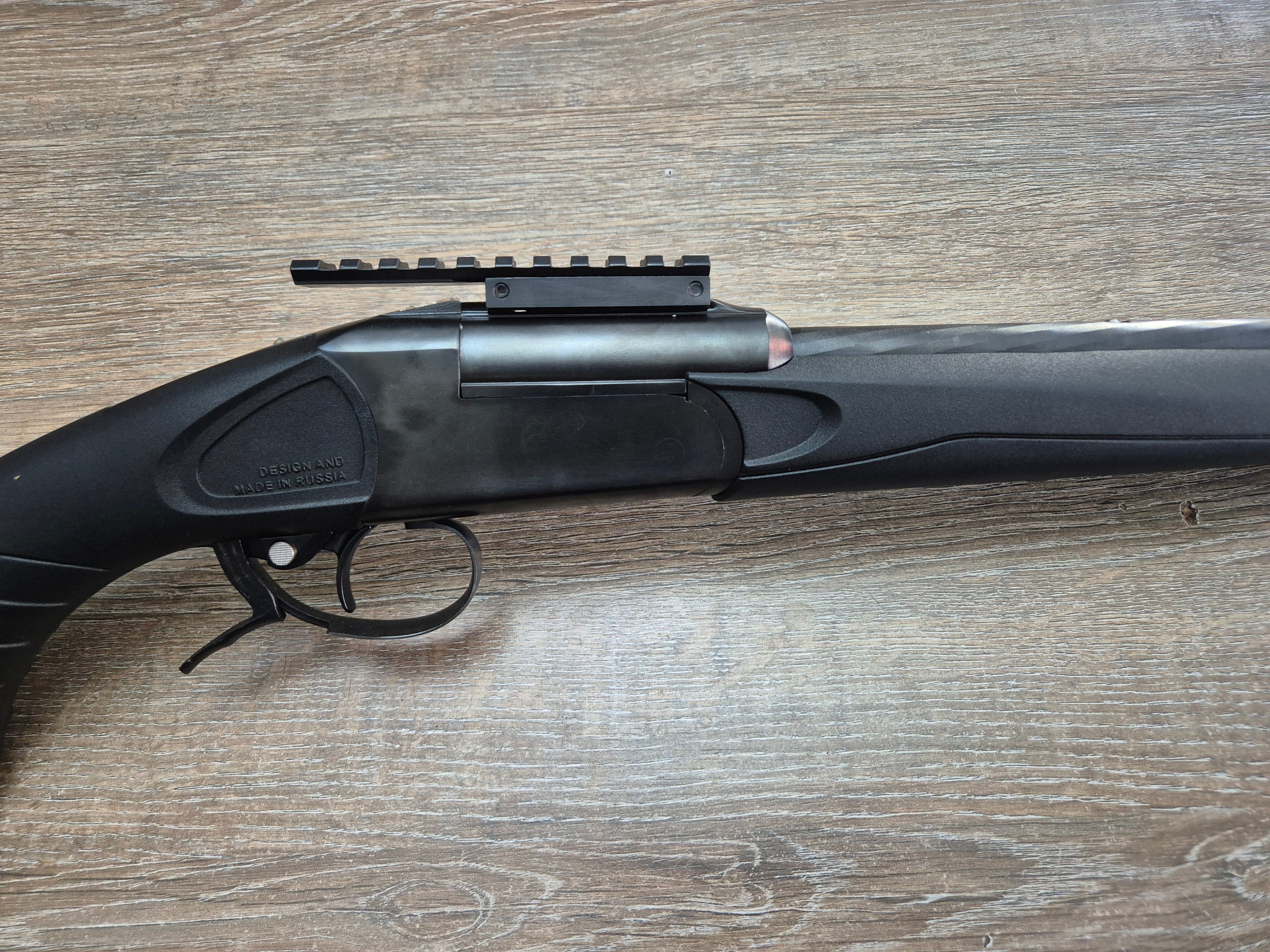 Carabina basculanta Baikal IZH18MH cal 243win, 60cm, pat sintetic, sina