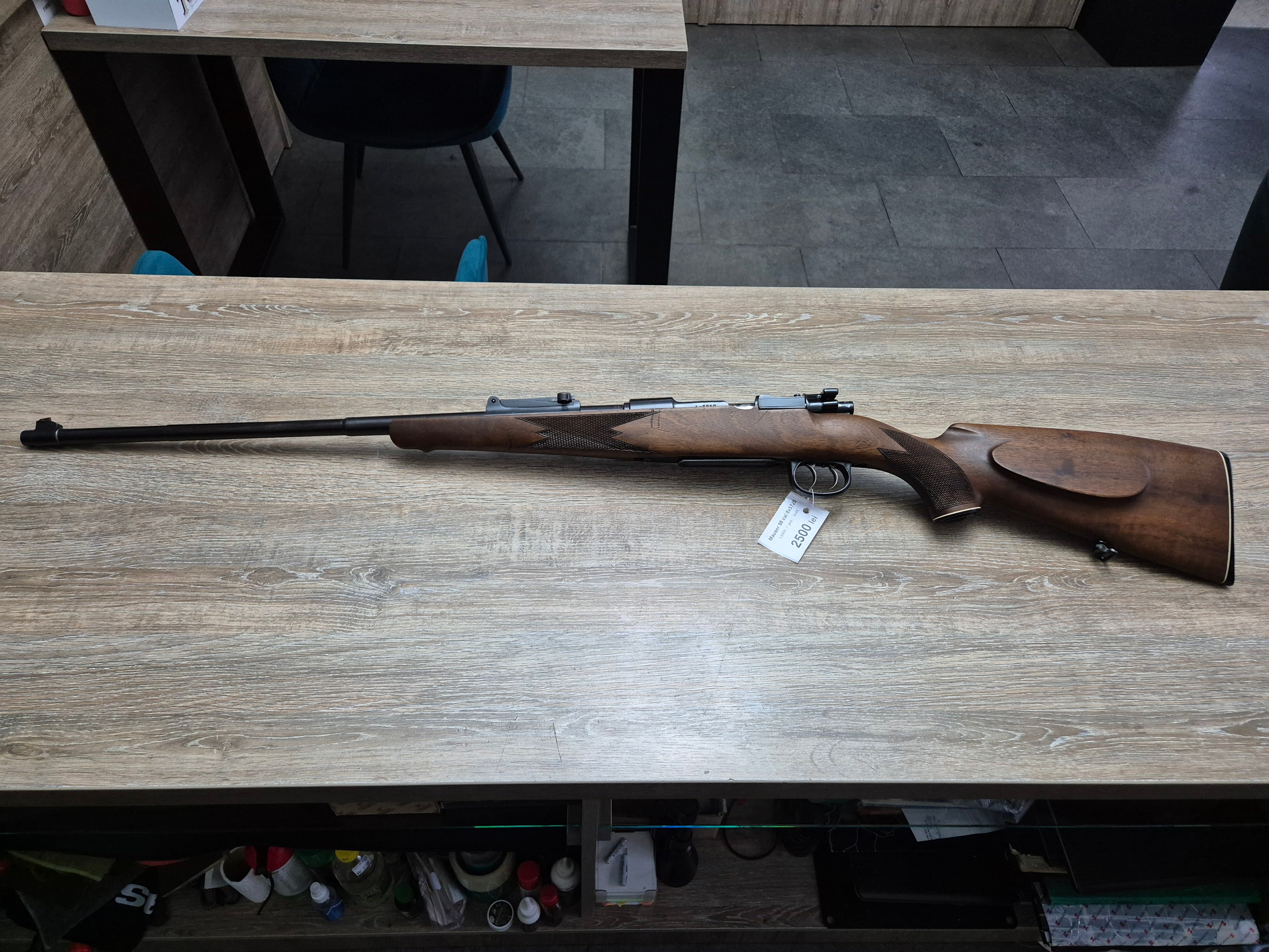Carabina Mauser 98, cal 8x57JS, teava 60cm, cătări