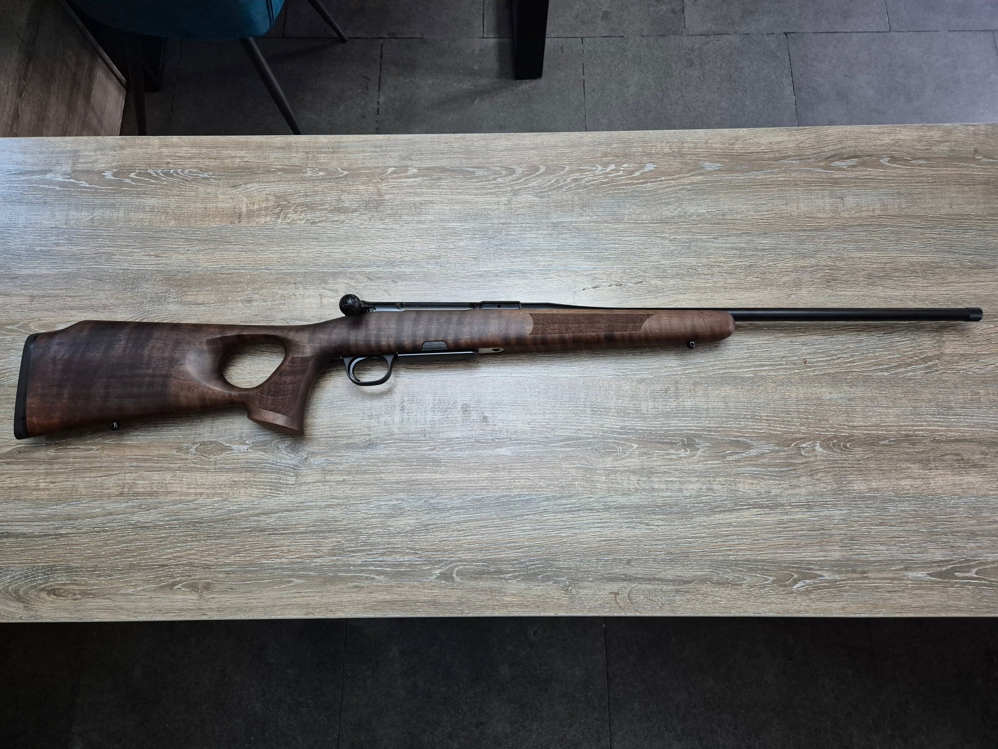Carabina Heym SR30, cal 7x64, 55cm, inchidere liniara, pat lemn ergonomic