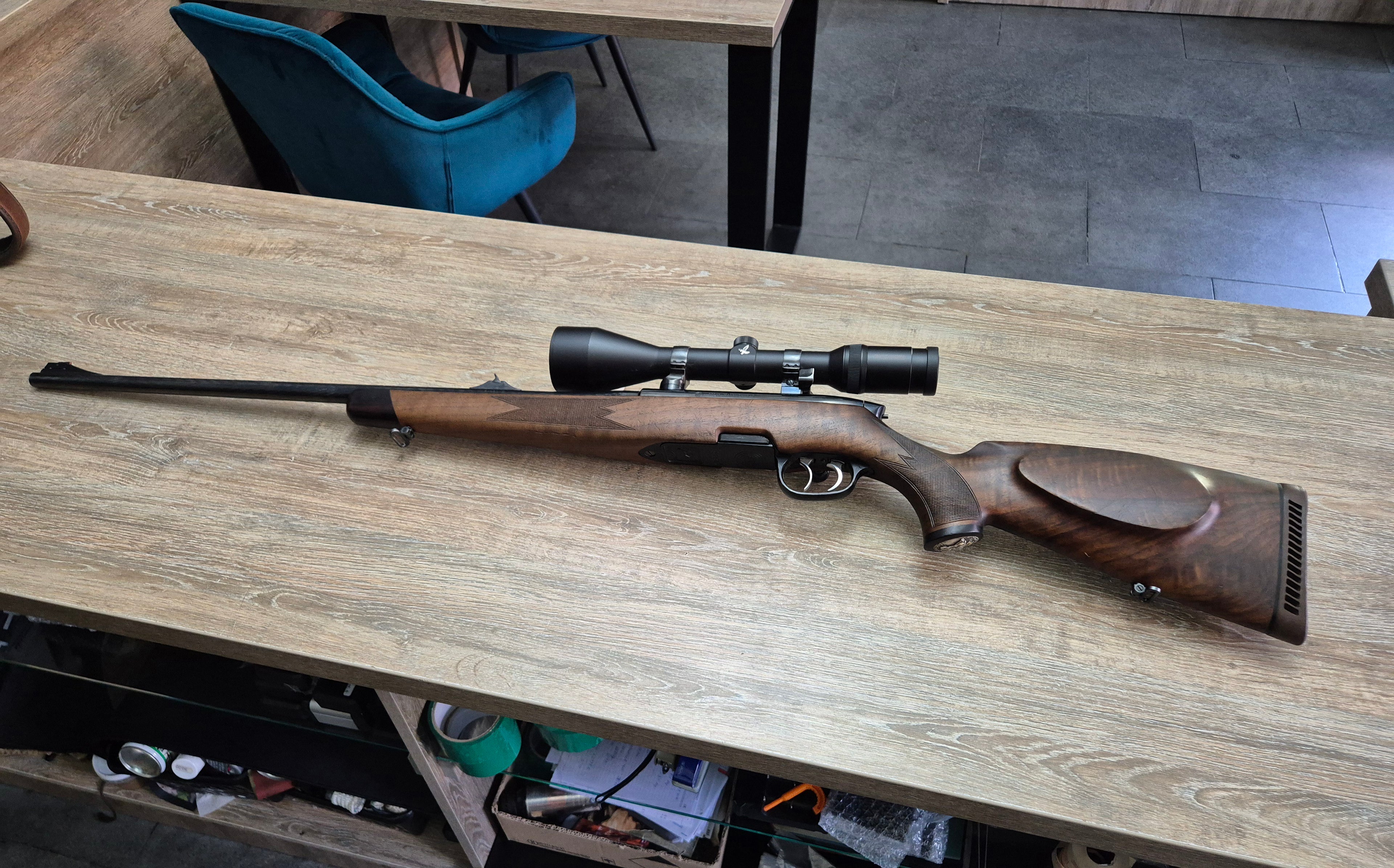 Carabina Steyr Mannlicher S, cal 8x68S, 63.5cm, Swarovski 2.5-10x56
