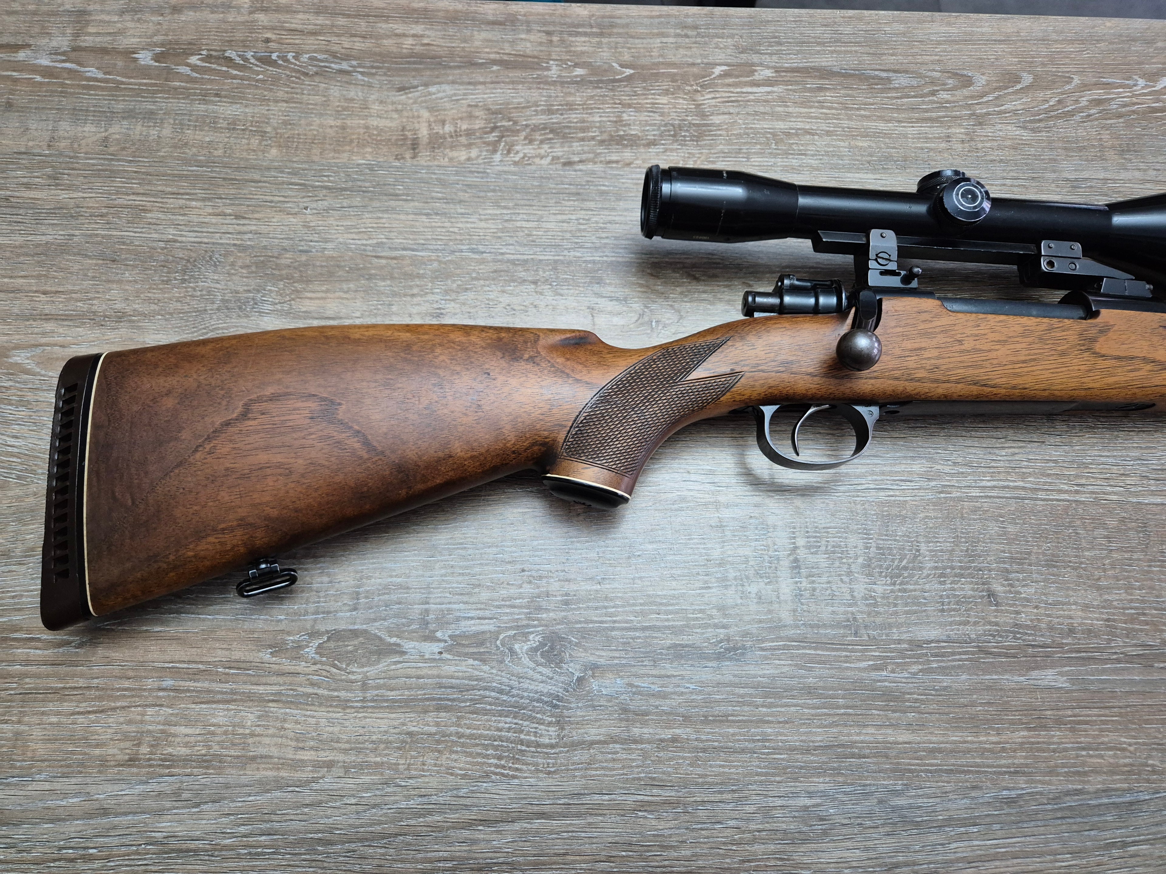 Carabina Frankonia, cal 7x57, 53cm, pat lemn Stutzen