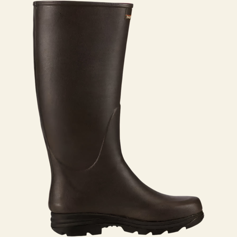 Cizme de cauciuc Parforce, cu fermoar si captuseala din neopren (maro)