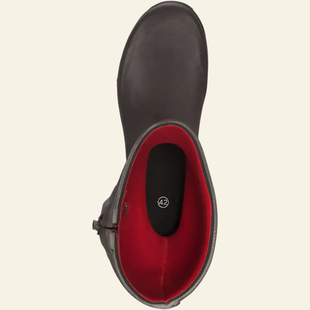 Cizme de cauciuc Parforce, cu fermoar si captuseala din neopren (maro)