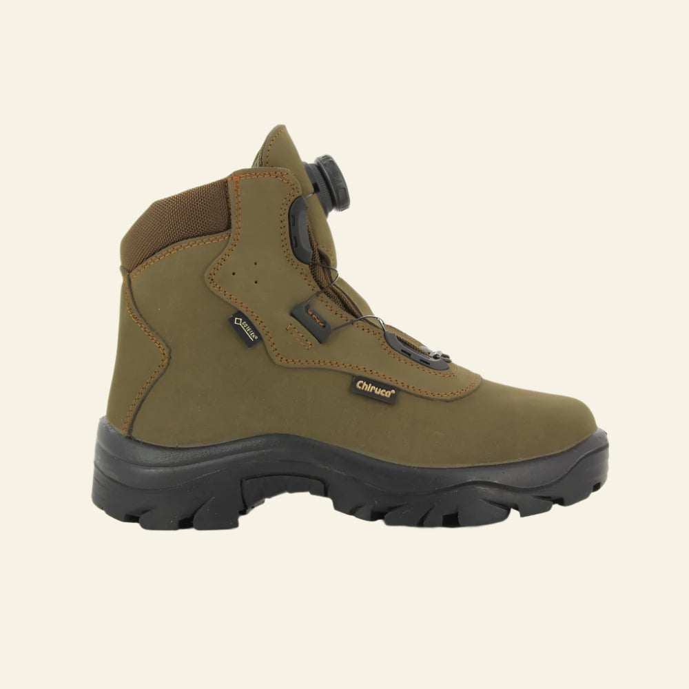 Bocanci CHIRUCA Labrador, Gore-Tex, sireturi rapide BOA, piele olive, impermeabili