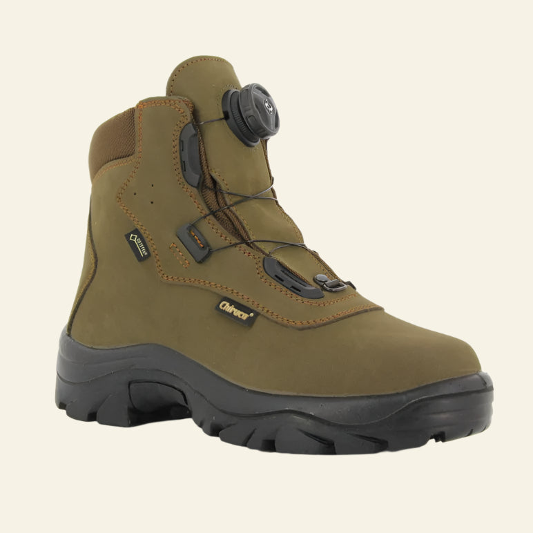 Bocanci CHIRUCA Labrador, Gore-Tex, sireturi rapide BOA, piele olive, impermeabili