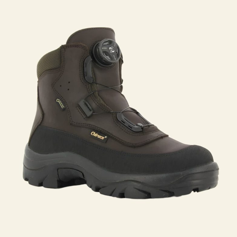 Bocanci CHIRUCA Labrador, Gore-Tex, sireturi rapide BOA, piele maro, impermeabili