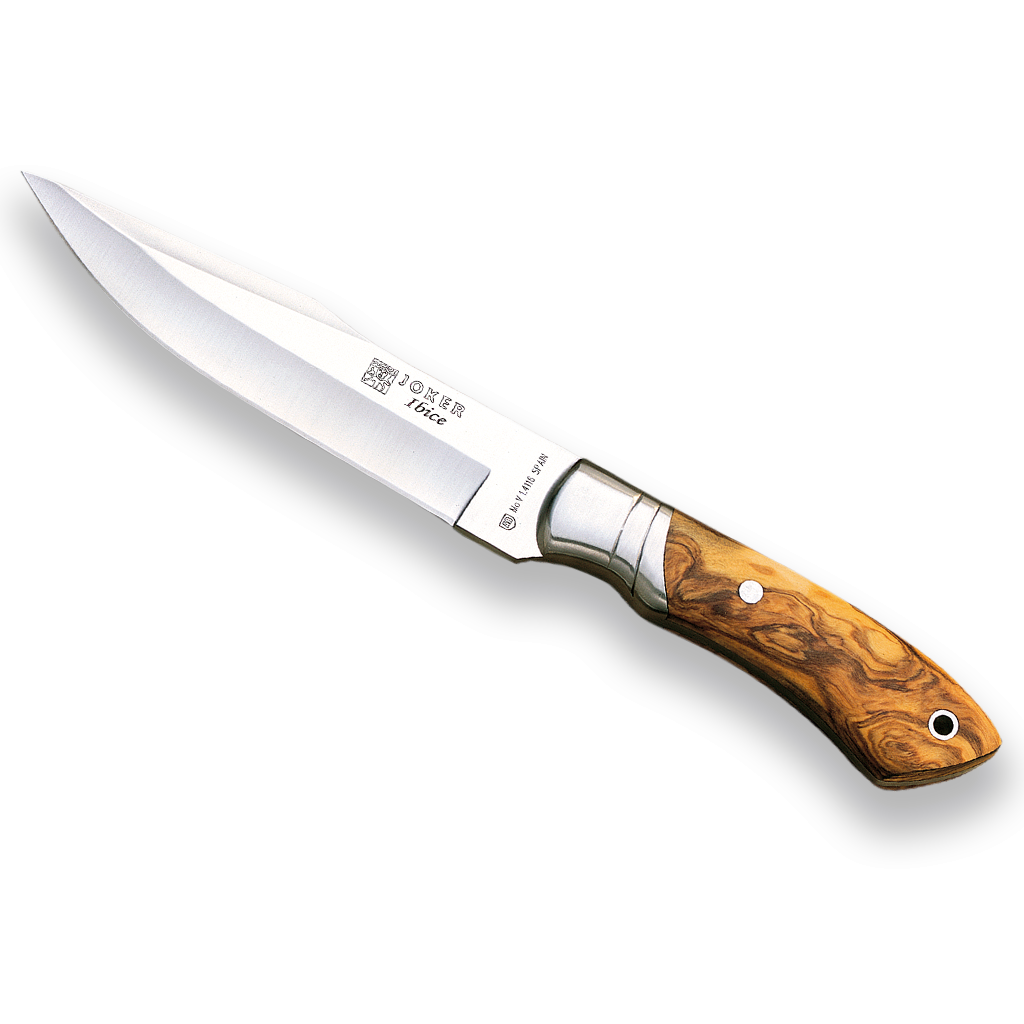 Cutit JOKER Ibice lama 15cm, lemn de măslin, toc din piele, CO03