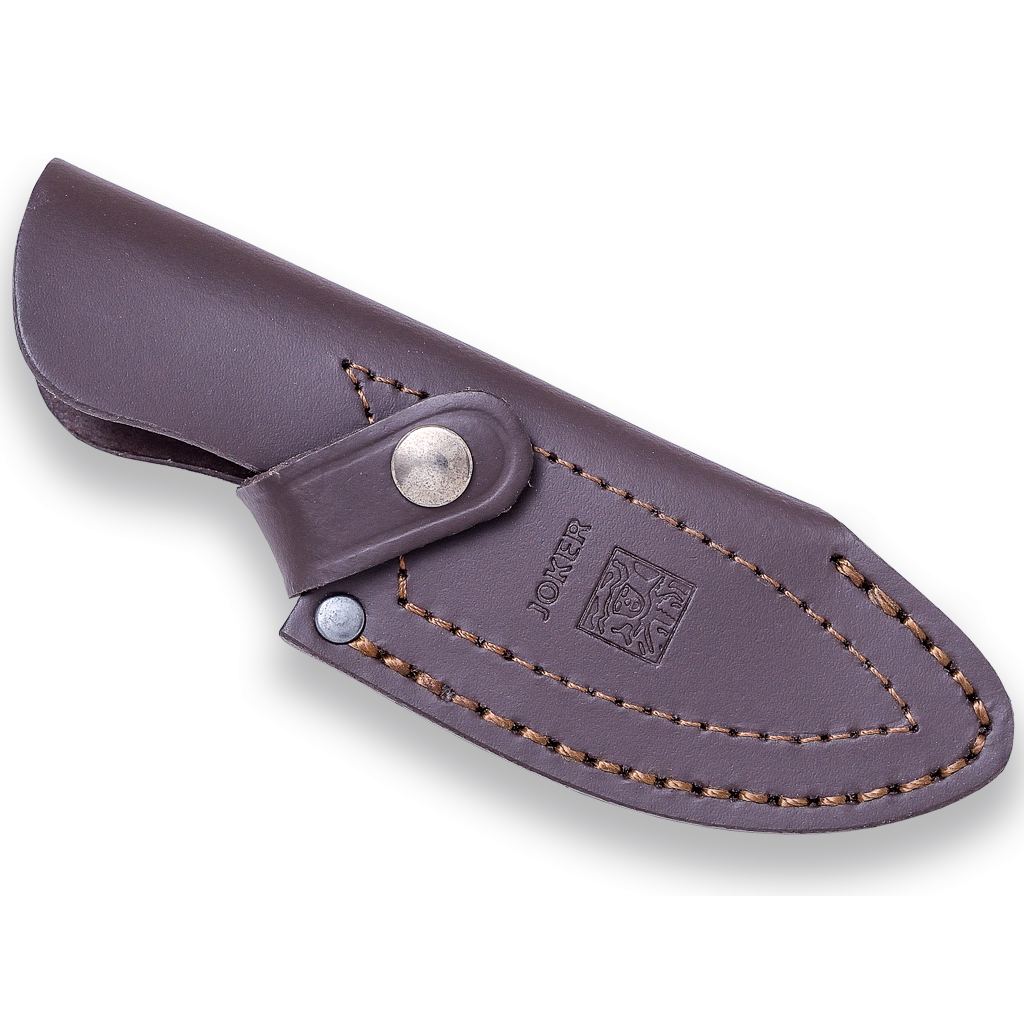 Cutit JOKER Aguila lama 10,5cm, lemn de măslin, toc din piele