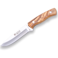 Cutit JOKER Arrui lama 12cm, lemn de măslin, toc din piele