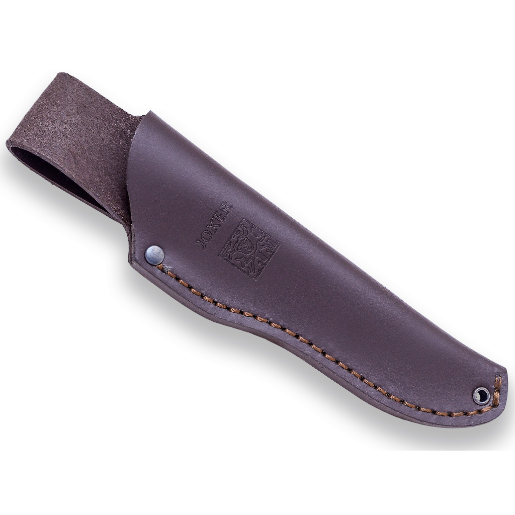 Cutit JOKER Flecha lama 10,5cm, maner corn de cerb, toc din piele